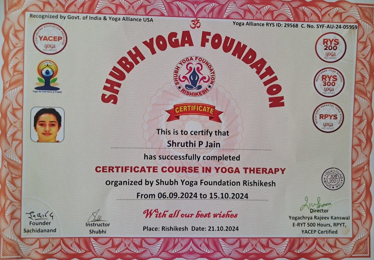 Certificate Course in Yoga Therapy — Shubh Yoga Foundation Rishikesh